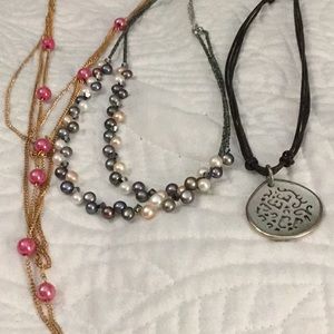 3 necklaces,
